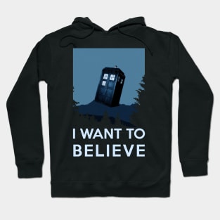 I want to believe - dreams of time travel, Tardis Hoodie